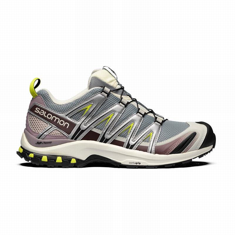 SALOMON XA PRO 3D Philippines - Men's Trail Running Shoes - Silver/Light Green | 947135-JTP